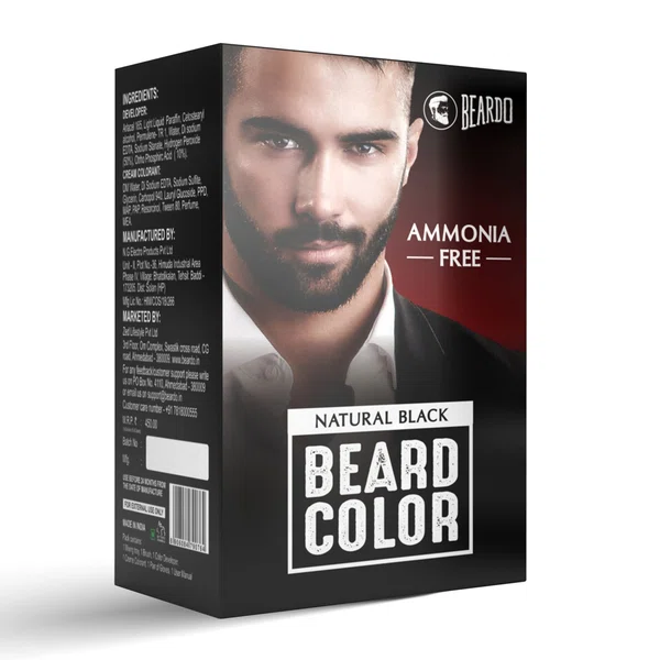 Beardo Beard Colour Black 60ml - Available at AfnoBazar Nepal