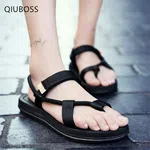Women's Black Soft Hiking Sandals with Hook and Loop Closure image 2