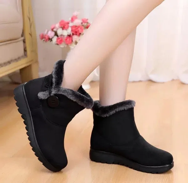 Women's Plush Flat Ankle Snow Boots