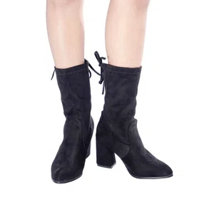Women's Wool-Lined Zip Block Heel Ankle Boots