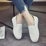 Women's Breathable Platform Sneakers with Slip-On Closure - White image 2