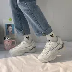 Women's Breathable Lace-Up Casual Sneakers - Cream image 1