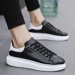 Women's Breathable Lace-Up Casual Sneakers with TPR Sole - Black image 2