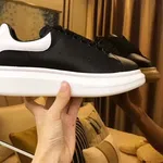 Women's Breathable Lace-Up Casual Sneakers with TPR Sole - Black image 4