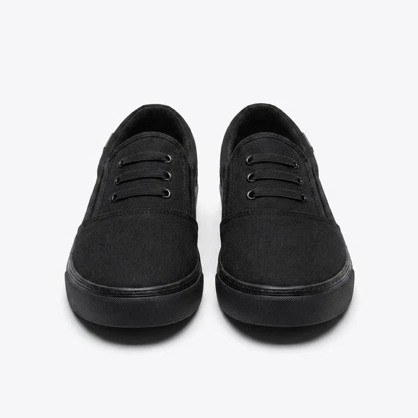 Women's Breathable Lace-Up Sneakers - Black