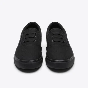 Women's Breathable Lace-Up Sneakers - Black