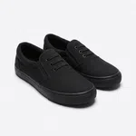Women's Breathable Lace-Up Sneakers - Black image 2