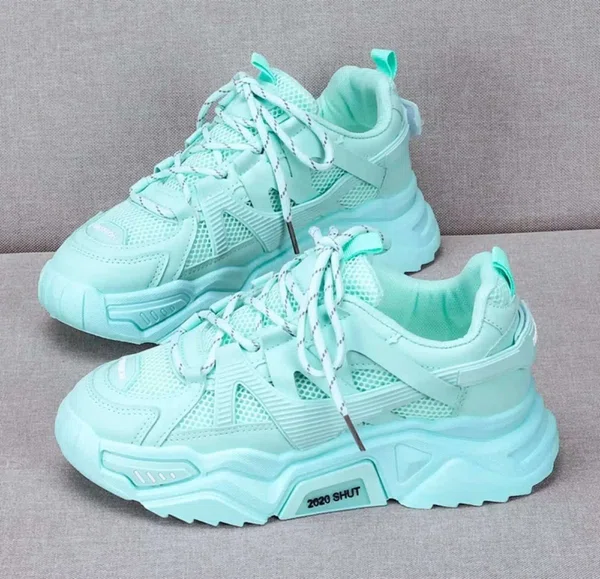 Women's Breathable Running Sneakers - Sky Blue