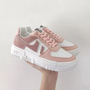 Women's Breathable Platform Sneakers - Pink
