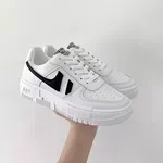 Women's Breathable Platform Sneakers with Lace-Up Closure and Leather Upper - White image 3