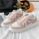 Women's Breathable Platform Sneakers - Pink image 4