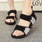 Women's Flat Beach Sandals with TPR Sole - Black image 1