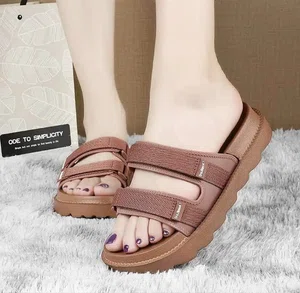 Women's Double Strap Velcro Korean Style Sandals