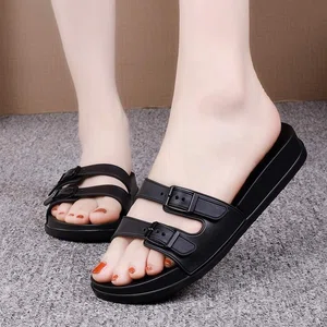 Women's Double Strap Flat Slippers