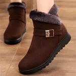 Women's Plush Zip Ankle Snow Boots image 3