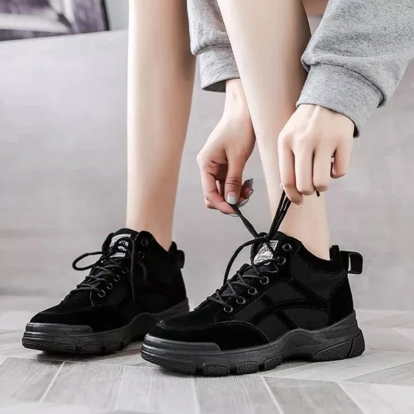 Women's Canvas Running Shoes - Black