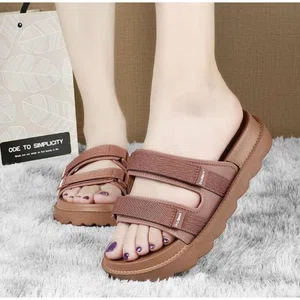 Women's Platform Beach Slide Sandals - Brown