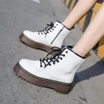 Women's Platform Ankle Boots with 9 cm Heel - Beige image 1