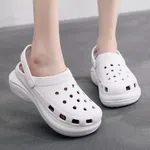 Women's Platform Beach Clog Sandals - White image 2