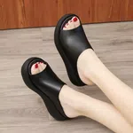 Women's Platform Wedge Slippers image 2