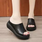 Women's Platform Wedge Slippers image 1