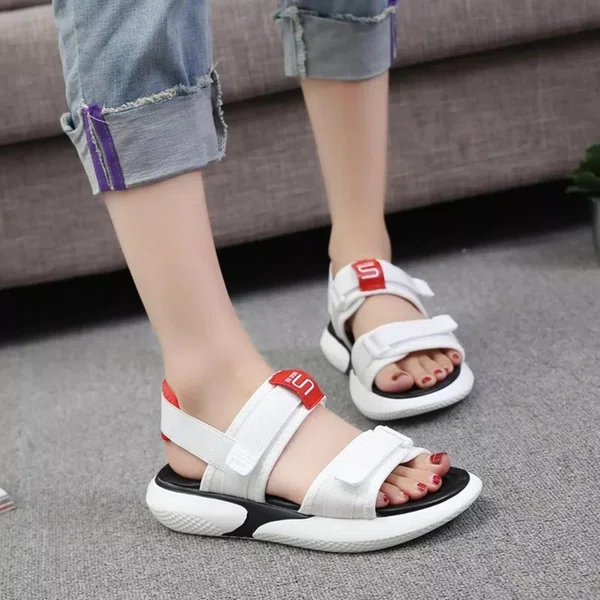 Women's Velcro Mesh Platform Heel Sandals