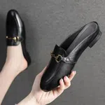 Women's Leather Flat Mules image 2