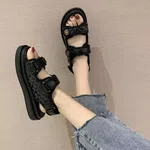 Women's Korean Style Velcro Mesh Platform Sandals image 2