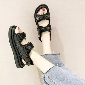 Women's Korean Style Velcro Mesh Platform Sandals