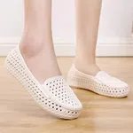 Women's Hollow Jelly Slip-On Flats - White image 2
