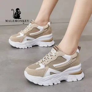 Women's Lace-Up Platform Sports Sneakers