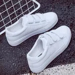 Women's Striped PU Leather Platform Sneakers image 3