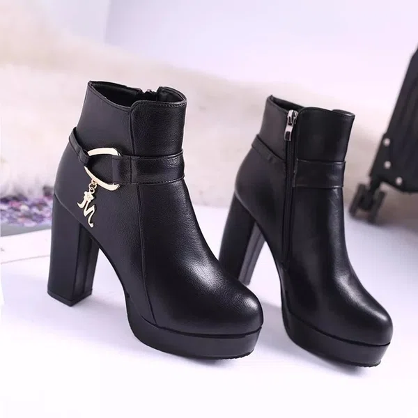 Women's Square Heel Ankle Boots