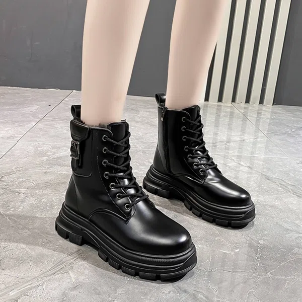 Women's Thick Sole Retro Short Boots
