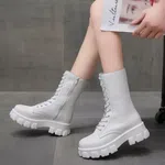 Women's Platform Motorcycle Boots image 1