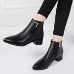 Women's Pointed Toe Low Heel Ankle Boots image 3