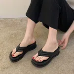 Women's Thong Platform Wedge Flip Flops with Arch Support image 1