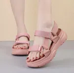 Women's Peep Toe Buckle Strap Wedge Sandals image 2