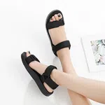 Women's Platform Sports Sandals - Black and Pink image 4