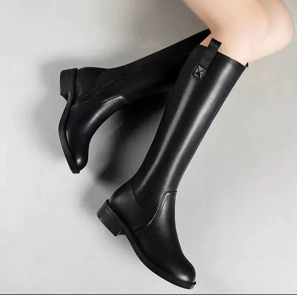 Women's Buckle Zip Knee-High Platform Boots