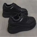Women's Black Chunky Platform Sneakers image 4