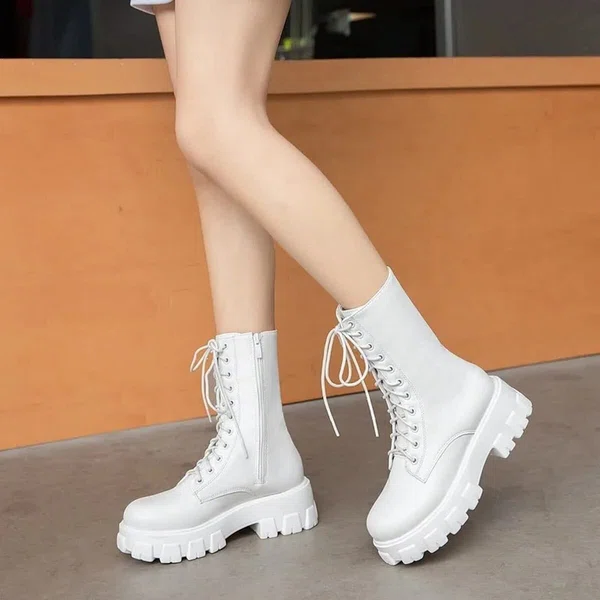 Women's Knee-High Square Heel Knight Boots