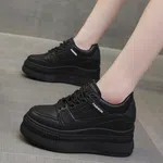 Women's Black Chunky Platform Sneakers image 1