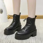 Women's Lace-Up High Heel Ankle Boots image 1