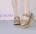 Women's Korean Style Summer Platform Sandals - Camel - Available at AfnoBazar Nepal