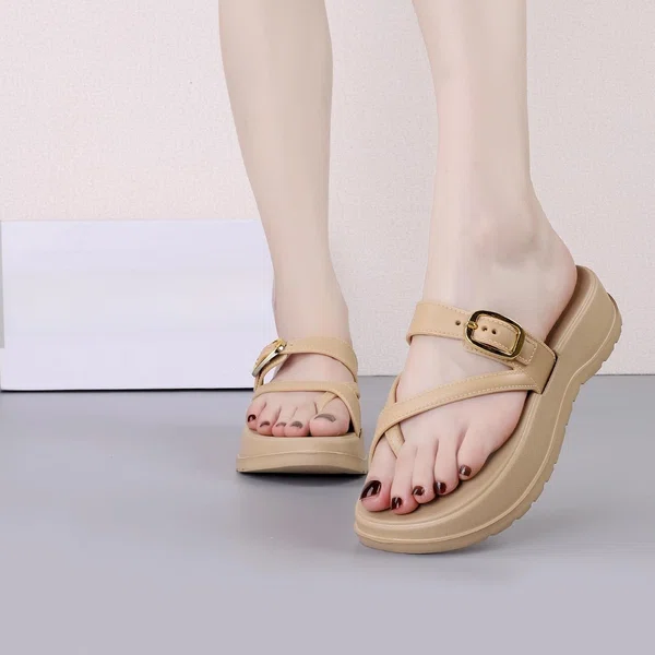 Women's Toe Loop Wedge Platform Sandals - Available at AfnoBazar Nepal