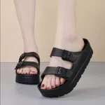 Women's Korean Style Platform Sandals - Black, Brown, Khaki and Pink - Available at AfnoBazar Nepal