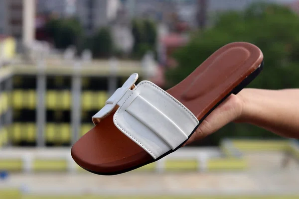 Women's Peep Toe Slip-On Outdoor Slippers - Available at AfnoBazar Nepal