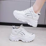 Women's Korean Style Heel Sneakers - Black and White - Available at AfnoBazar Nepal