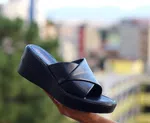 Women's Thick Sole Slope Heel Casual Slippers - Available at AfnoBazar Nepal